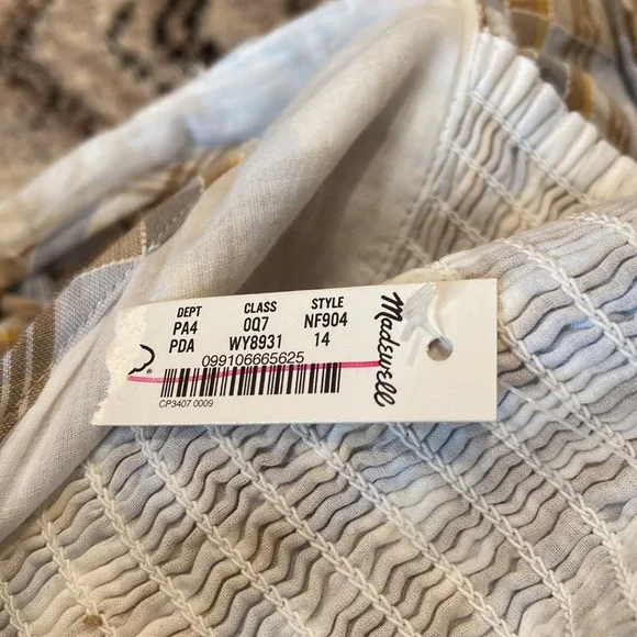 NWT Madewell Plaid Ruffle Maxi Dress - Picture 4 of 4